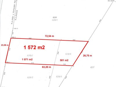 Prodej stavební parcely, 1572m²