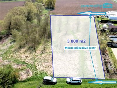 Prodej stavební parcely 5800 m² Planá