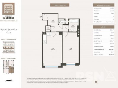 Prodej bytu 2+kk 50 m² Praha