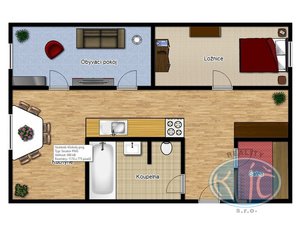 Pronájem bytu 2+1 64 m² Tábor