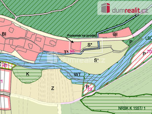 Prodej stavební parcely 3693 m² Radějov