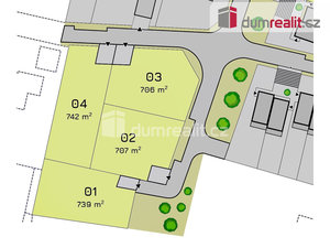 Prodej stavební parcely 742 m² Veselá