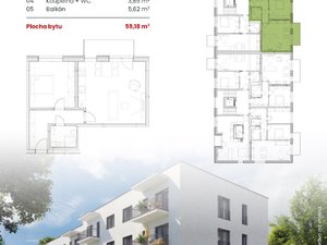 Prodej bytu 2+kk 59 m² Lipník nad Bečvou