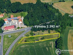 Prodej komerčního pozemku 2392 m² Pardubice
