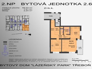 Prodej bytu 2+kk 68 m² Třeboň