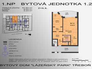 Prodej bytu 2+kk 64 m² Třeboň