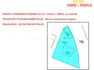Prodej stavební parcely 617 m² Praha