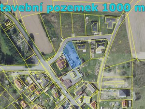 Prodej stavební parcely 1000 m² Radějovice