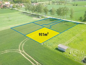 Prodej stavební parcely 931 m² Vlastec