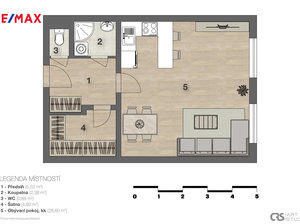 Pronájem bytu 1+kk, garsoniery 43 m² Milovice