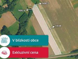 Prodej zemědělské půdy 21695 m² Vlkaneč