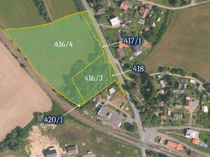 Prodej stavební parcely 12517 m² Čisovice