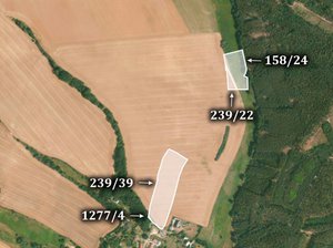Prodej zemědělské půdy 25571 m² Líšťany