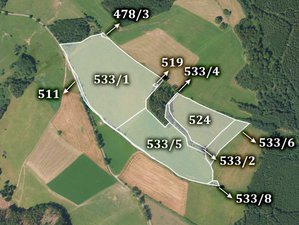 Prodej zemědělské půdy 127428 m² Javorek