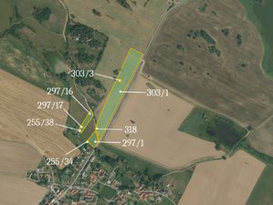 Prodej zemědělské půdy 9702 m² Vladislav
