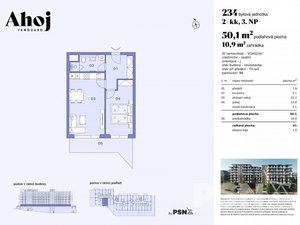 Prodej bytu 2+kk 50 m² Praha