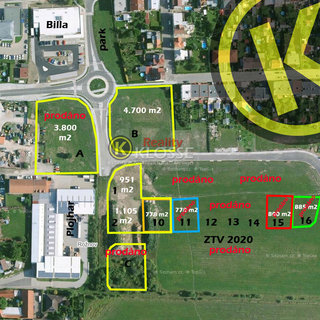 Prodej stavební parcely 885 m² České Budějovice