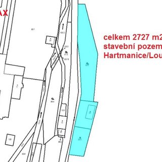 Prodej stavební parcely 2 727 m² Hartmanice, 