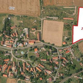 Prodej komerčního pozemku 20 591 m² Krty