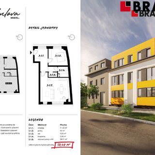 Prodej bytu 2+kk 38 m² Brno, Charbulova