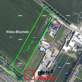 Prodej komerčního pozemku 3 417 m² Křelov-Břuchotín, 