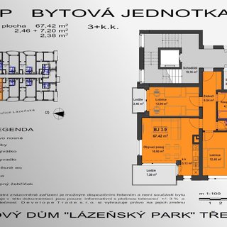 Pronájem bytu 3+kk 79 m² Třeboň, Lázeňská