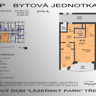 Pronájem bytu 2+kk 73 m² Třeboň, Lázeňská