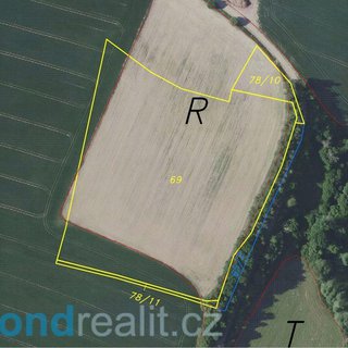 Prodej zemědělské půdy 51 077 m² Zvěstov