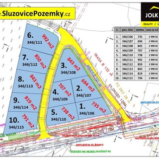Prodej stavební parcely 843 m² Služovice, 