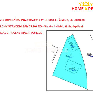 Prodej stavební parcely 617 m² Praha, Libčická