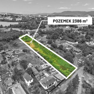 Prodej stavební parcely 2 386 m² Teplice, Potoční