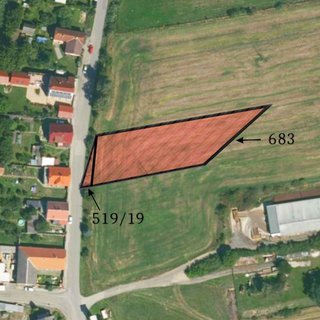Prodej stavební parcely 3 268 m² Přešťovice